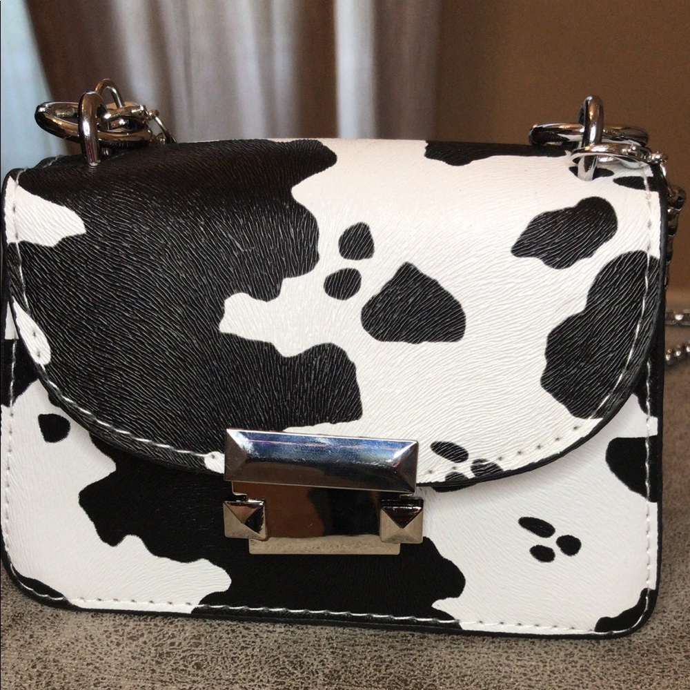 Cow print purse